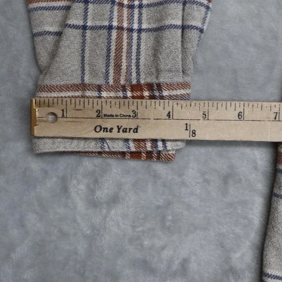 Patagonia Shirt Mens Medium Brown Plaid Long Sleeve Fjord Flannel Organic Cotton - Picture 8 of 12